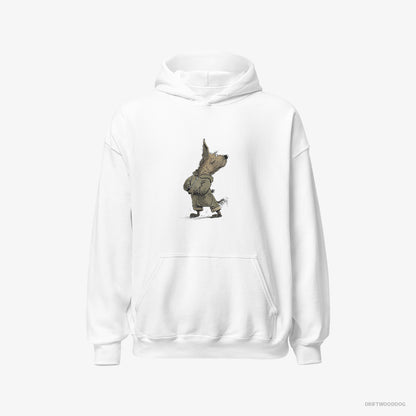 Yorkshire Terrier Hitting the Gym White Hoodie