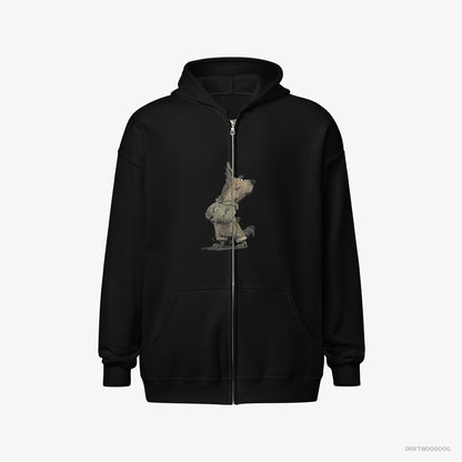 Yorkshire Terrier Hitting the Gym Black Hoodie