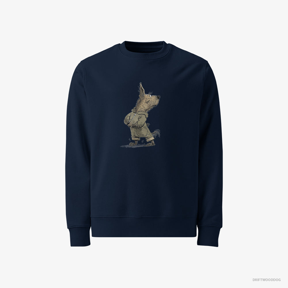 Yorkshire Terrier Hitting the Gym – Men's Sweatshirt Navy – Classic