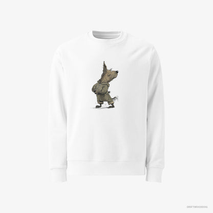 Yorkshire Terrier Hitting the Gym White Sweatshirt