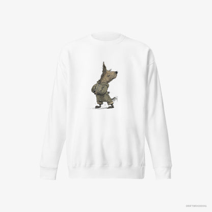 Yorkshire Terrier Hitting the Gym White Sweatshirt