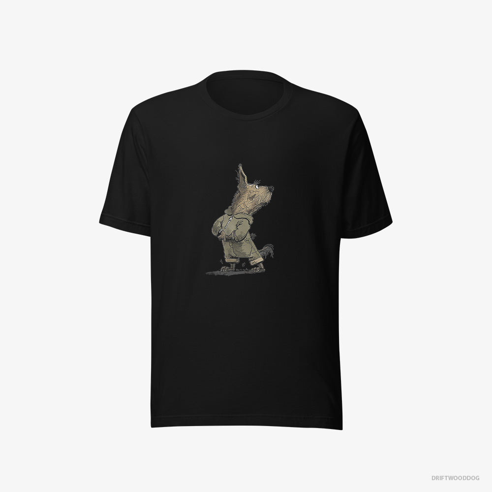 Yorkshire Terrier T-Shirt – Men Black T-Shirt Eco-Friendly – Hitting the Gym (on White Background)