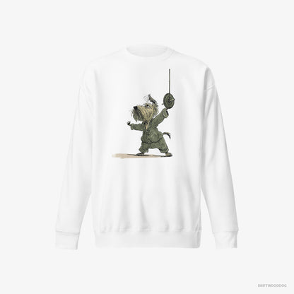 Yorkshire Terrier Powerlifting Pro White Sweatshirt