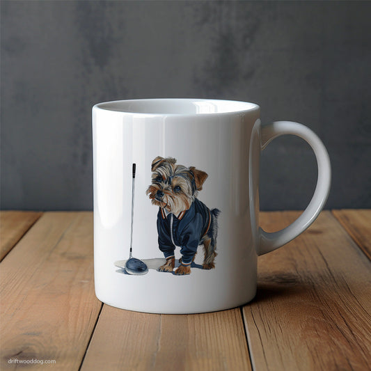 Yorkshire Terrier in the Golf Zone Mug – Unique Dog Cups | Dog-Themed Mugs