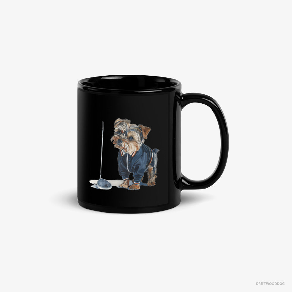 Yorkshire Terrier in the Golf Zone – Mug Black – Classic