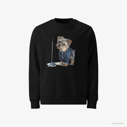 Yorkshire Terrier in the Golf Zone Black Sweatshirt