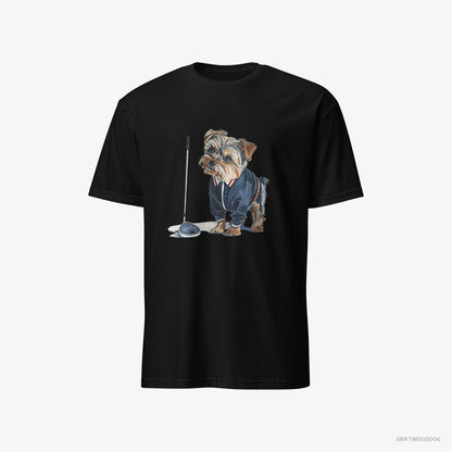 Yorkshire Terrier in the Golf Zone Black T-Shirt