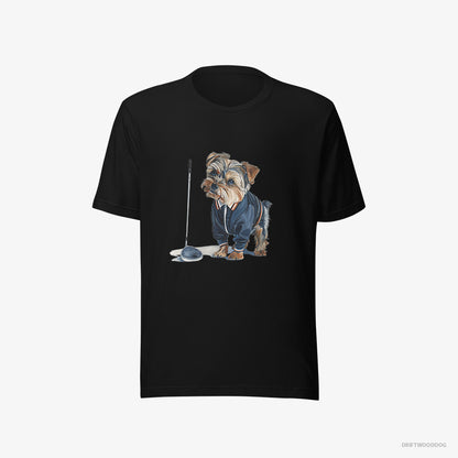 Yorkshire Terrier in the Golf Zone Black T-Shirt