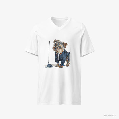 Yorkshire Terrier in the Golf Zone White T-Shirt