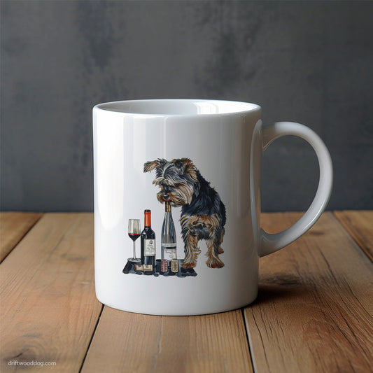 Yorkshire Terrier in Wine Tasting Mode Mug – Unique Dog Cups | Dog-Themed Mugs