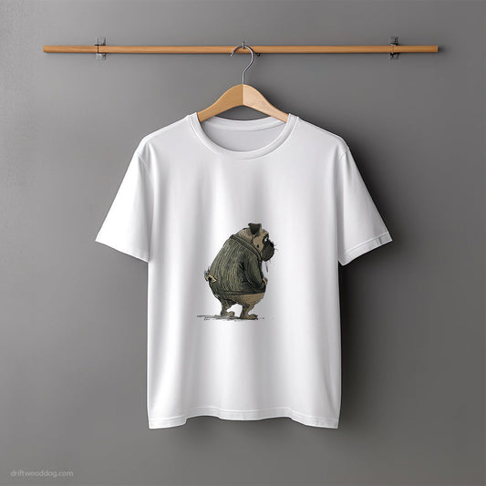 Pug Being Sad T-Shirt – Unisex Tee for Dog Lovers