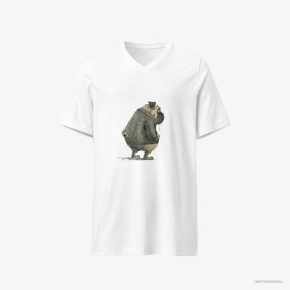 Pug Being Sad White T-Shirt