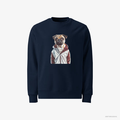 Pug Ready to Hit the Gym Navy Sweatshirt