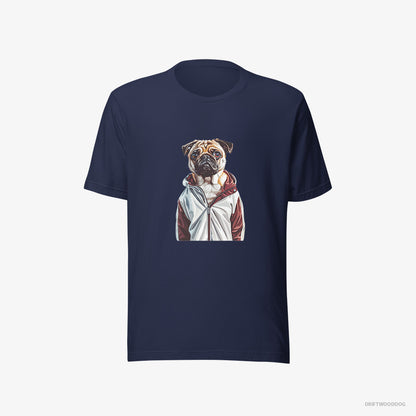 Pug Ready to Hit the Gym Navy T-Shirt