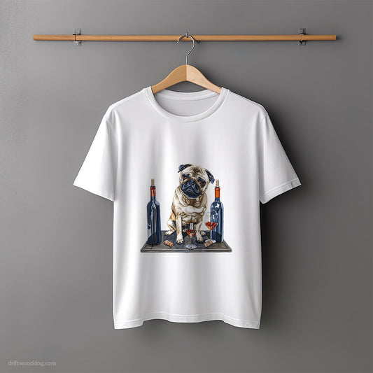 Pug in a Wine Lover’s Paradise T-Shirt – Unisex Tee for Dog Lovers