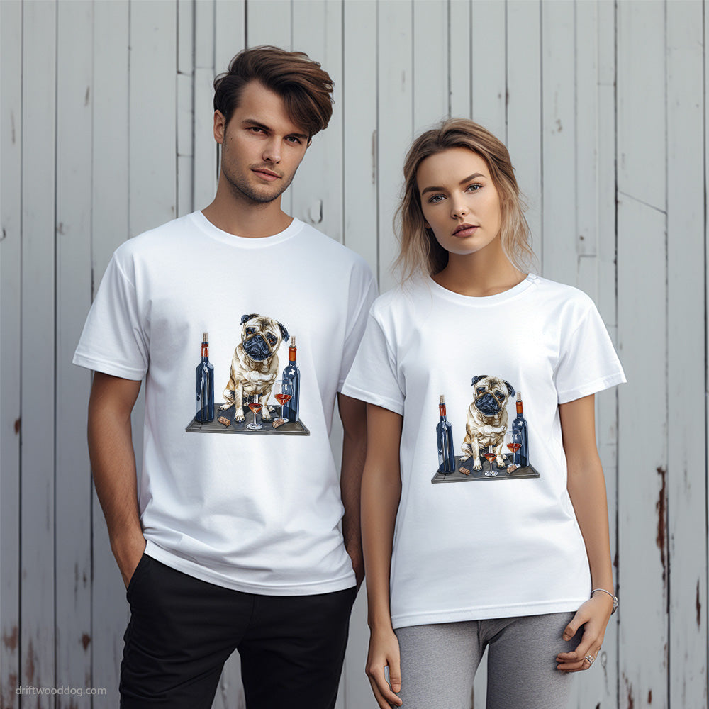 Pug in a Wine Lover’s Paradise T-Shirt – Unique Dog T-Shirts for Pet Lovers