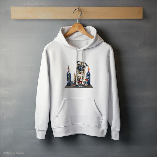 Pug in a Wine Lover’s Paradise Hoodie – Unisex Hoodie for Dog Lovers