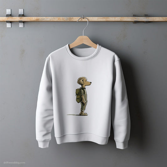 Poodle Hiking with a Backpack Sweatshirt – Unisex Sweatshirt for Dog Lovers