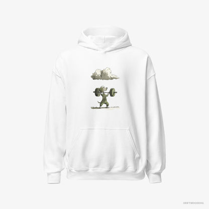 Poodle Powerlifting Champion White Hoodie