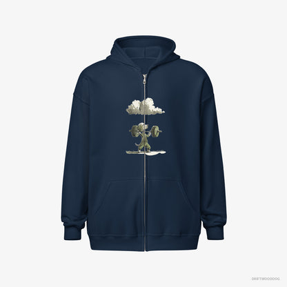 Poodle Powerlifting Champion Navy Hoodie