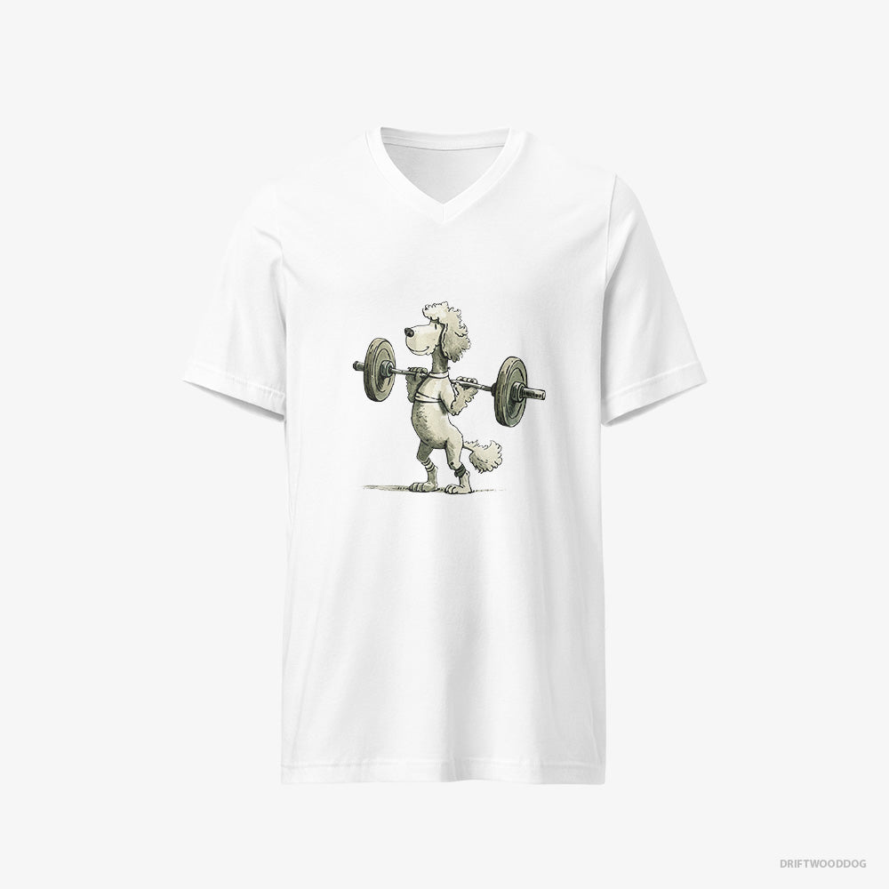 Poodle Breaking Weightlifting Records V-Neck T-Shirt