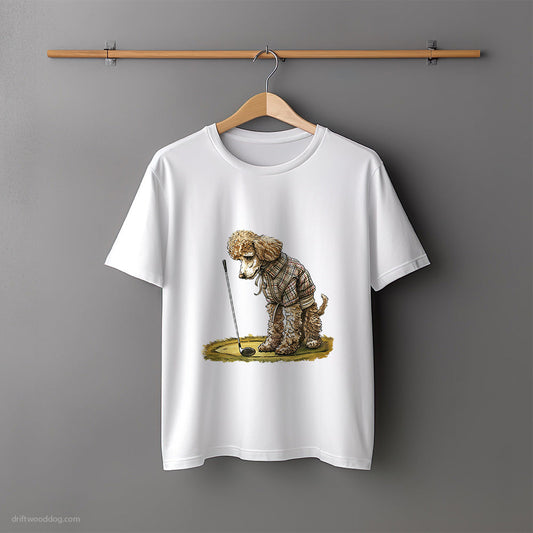 Poodle on the Golf Course T-Shirt – Unisex Tee for Dog Lovers