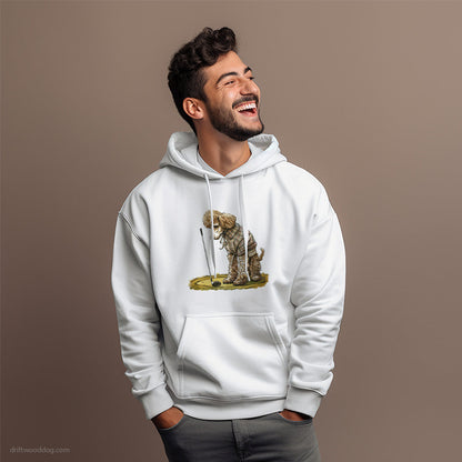 Poodle on the Golf Course Hoodie – Dog Hoodies for Men