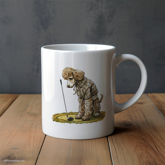 Poodle on the Golf Course Mug – Unique Dog Cups | Dog-Themed Mugs