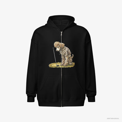 Poodle on the Golf Course Black Hoodie