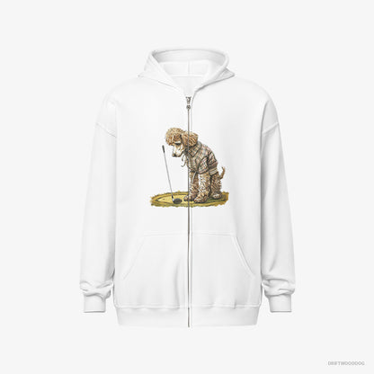 Poodle on the Golf Course White Hoodie