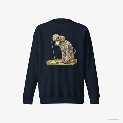 Poodle on the Golf Course Navy Sweatshirt