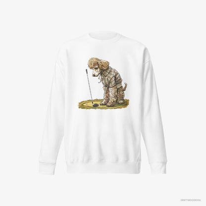 Poodle on the Golf Course White Sweatshirt