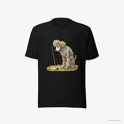 Poodle on the Golf Course Black T-Shirt