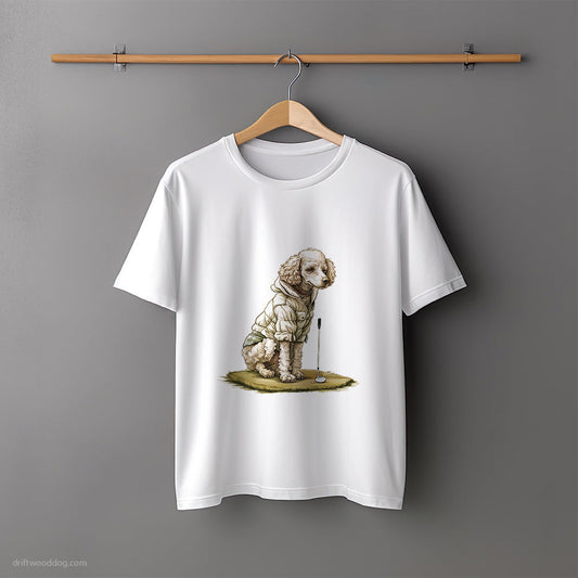 Poodle on a Golf Adventure T-Shirt – Unisex Tee for Dog Lovers