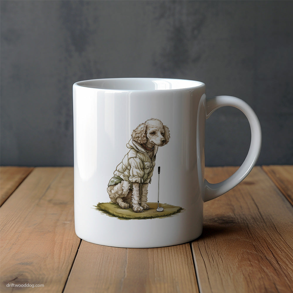 Poodle on a Golf Adventure Mug – Unique Dog Cups | Dog-Themed Mugs