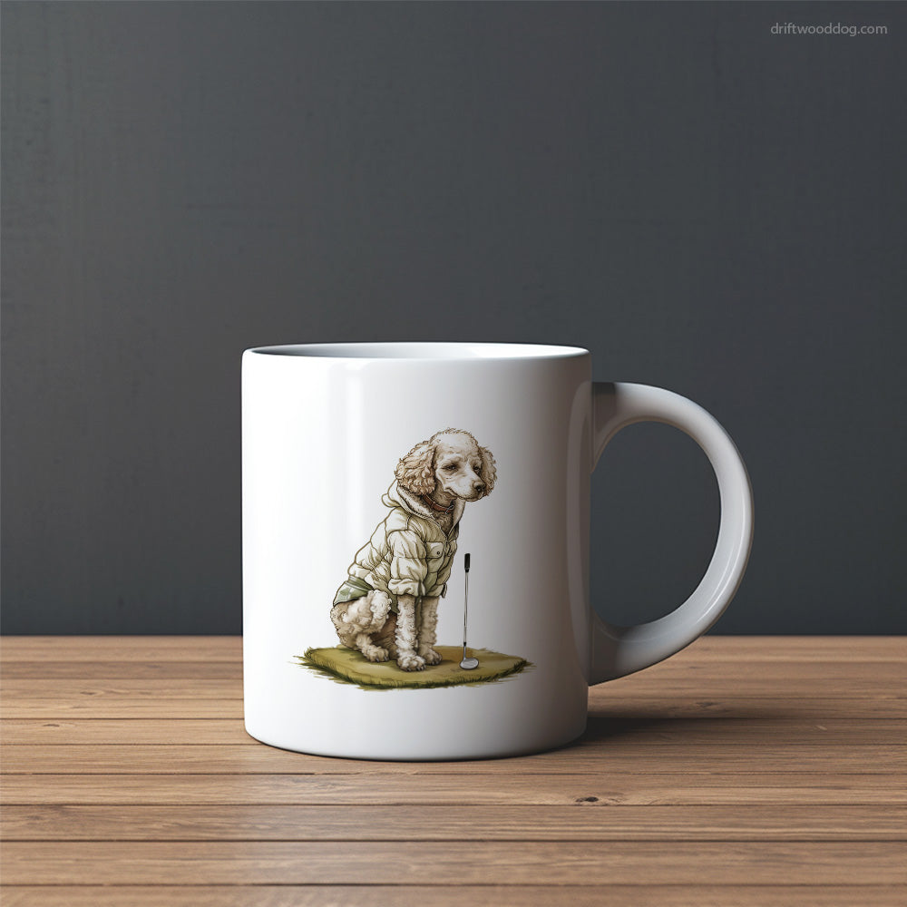 Poodle on a Golf Adventure Mug – Custom Dog Mugs | Personalized Pet Mugs