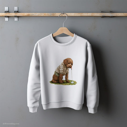 Poodle in the Golf Zone Sweatshirt – Unisex Sweatshirt for Dog Lovers