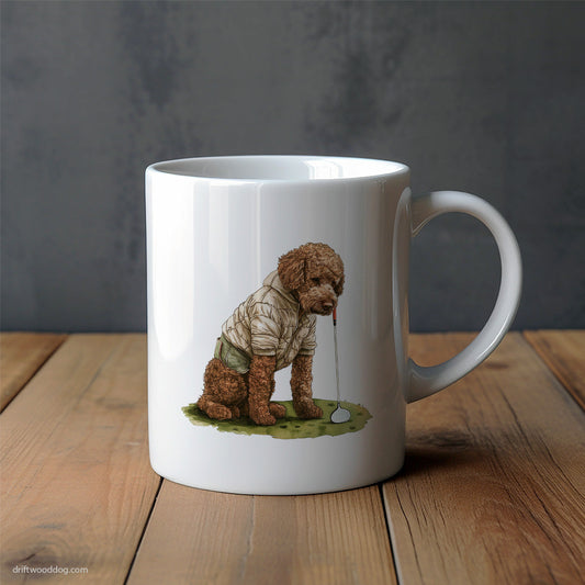 Poodle in the Golf Zone Mug – Unique Dog Cups | Dog-Themed Mugs