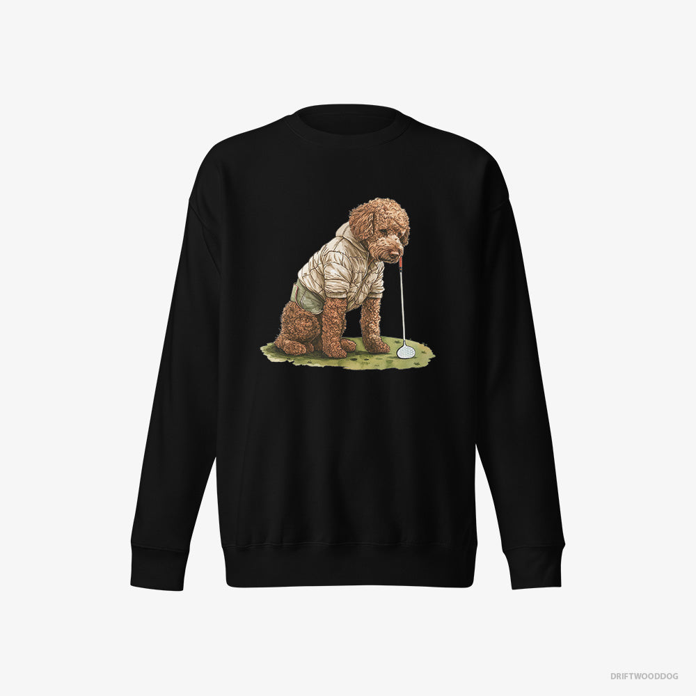 Poodle in the Golf Zone – Women's Sweatshirt Black Eco – Eco-Friendly