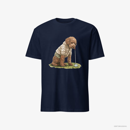 Poodle in the Golf Zone Navy T-Shirt