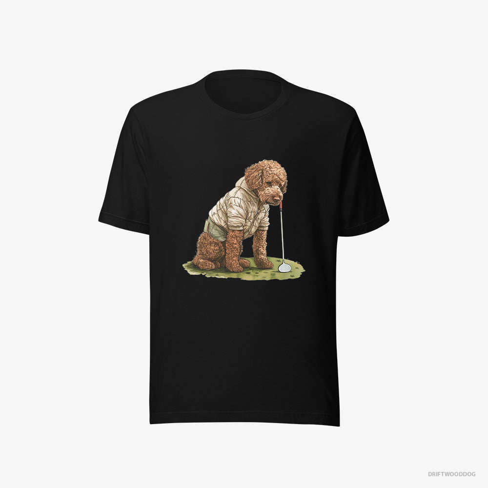 Poodle in the Golf Zone – Men's T-Shirt Black Eco – Eco-Friendly