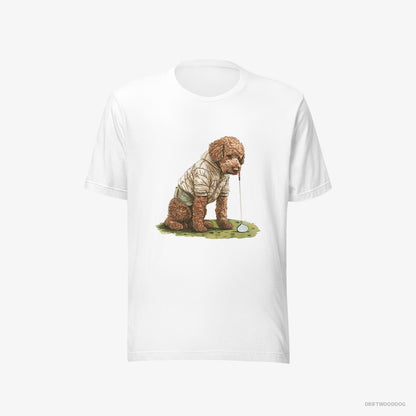 Poodle in the Golf Zone White T-Shirt