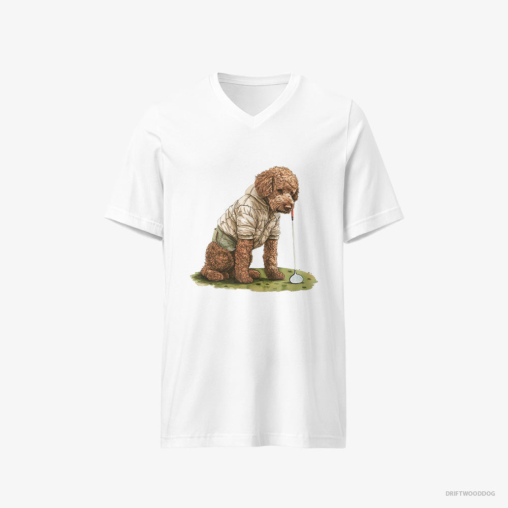 Poodle in the Golf Zone V-Neck T-Shirt