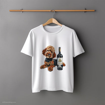 Poodle Tasting the Vintage Wine T-Shirt – Unisex Tee for Dog Lovers