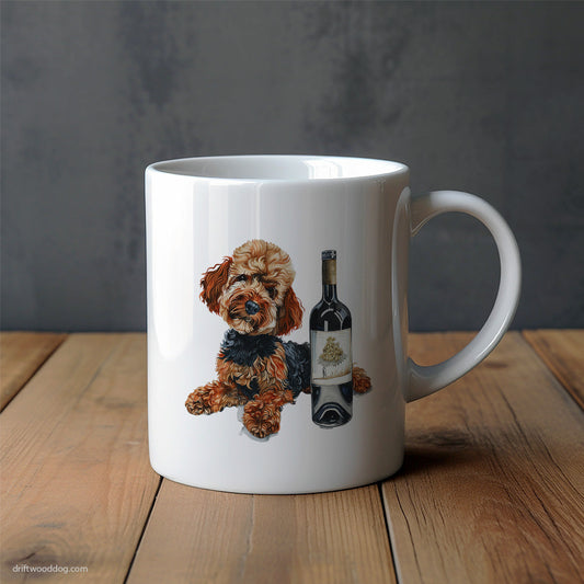 Poodle Tasting the Vintage Wine Mug – Unique Dog Cups | Dog-Themed Mugs