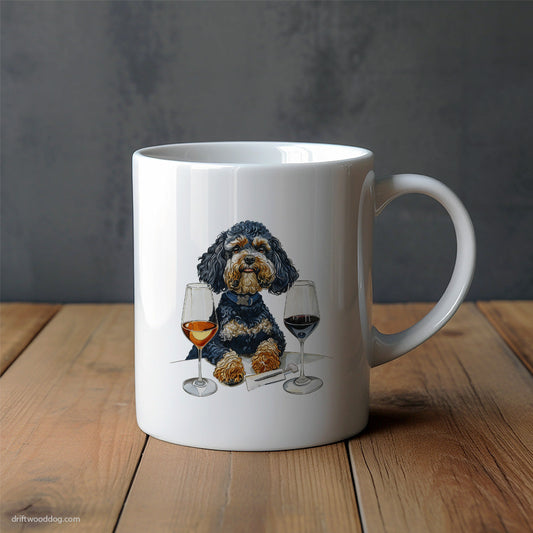 Poodle Celebrating Life with Wine Mug – Unique Dog Cups | Dog-Themed Mugs