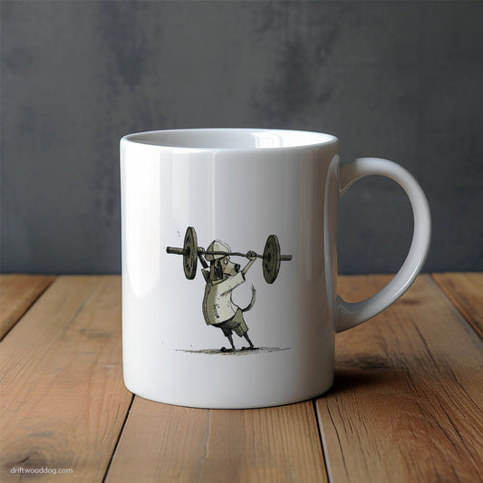 Labrador Retriever Dominating the Gym Mug – Unique Dog Cups | Dog-Themed Mugs