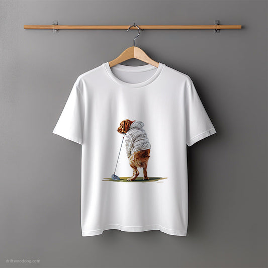 Funny Labrador Retriever Perfecting the Golf Shot T-Shirt – Unisex Tee for Dog Lovers