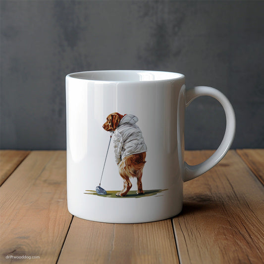 Funny Labrador Retriever Perfecting the Golf Shot Mug – Unique Dog Cups | Dog-Themed Mugs