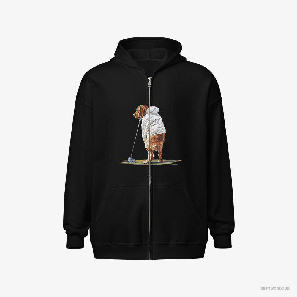 Labrador Retriever Perfecting the Golf Shot Full-Zip Hoodie